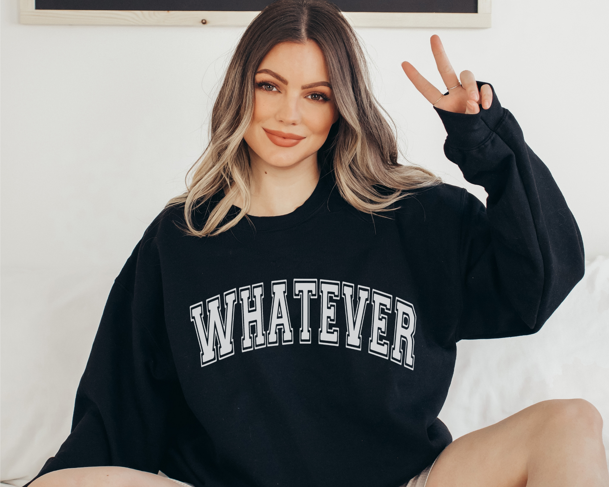 Whatever Sweatshirt in Black