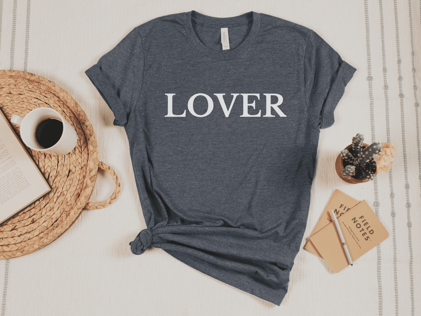 Lover T-Shirt in Heather Navy