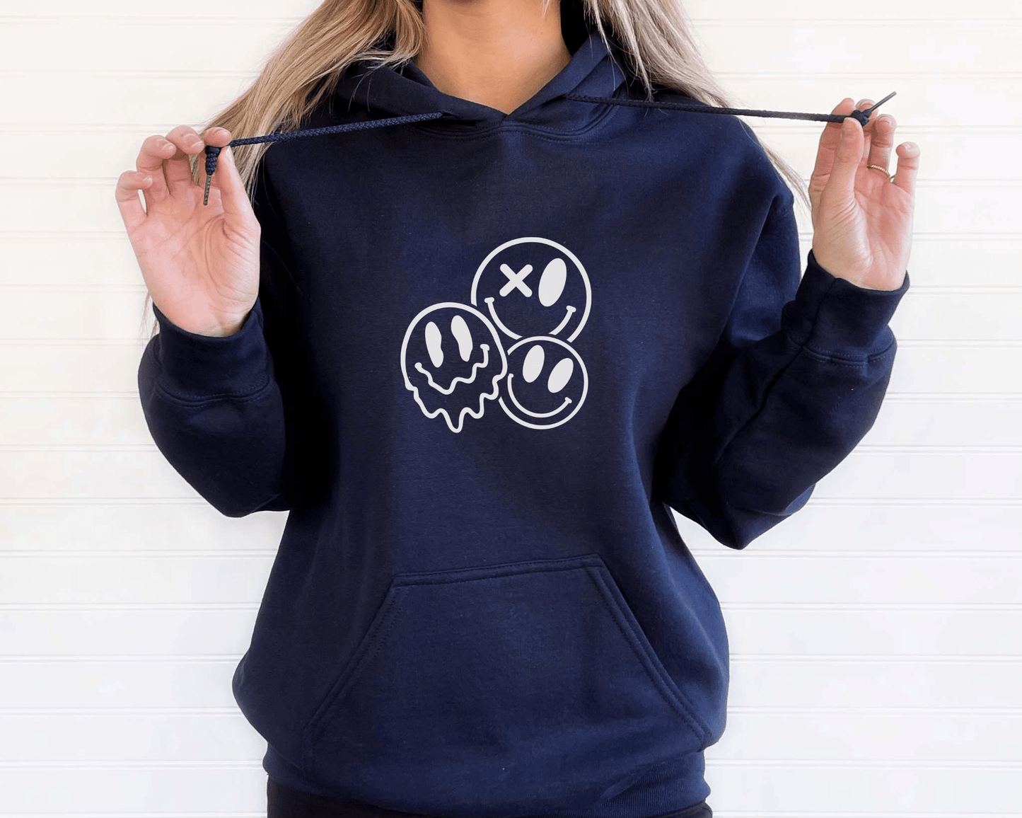 Professional Overthinker Hoodie in Navy, front of hoodie.