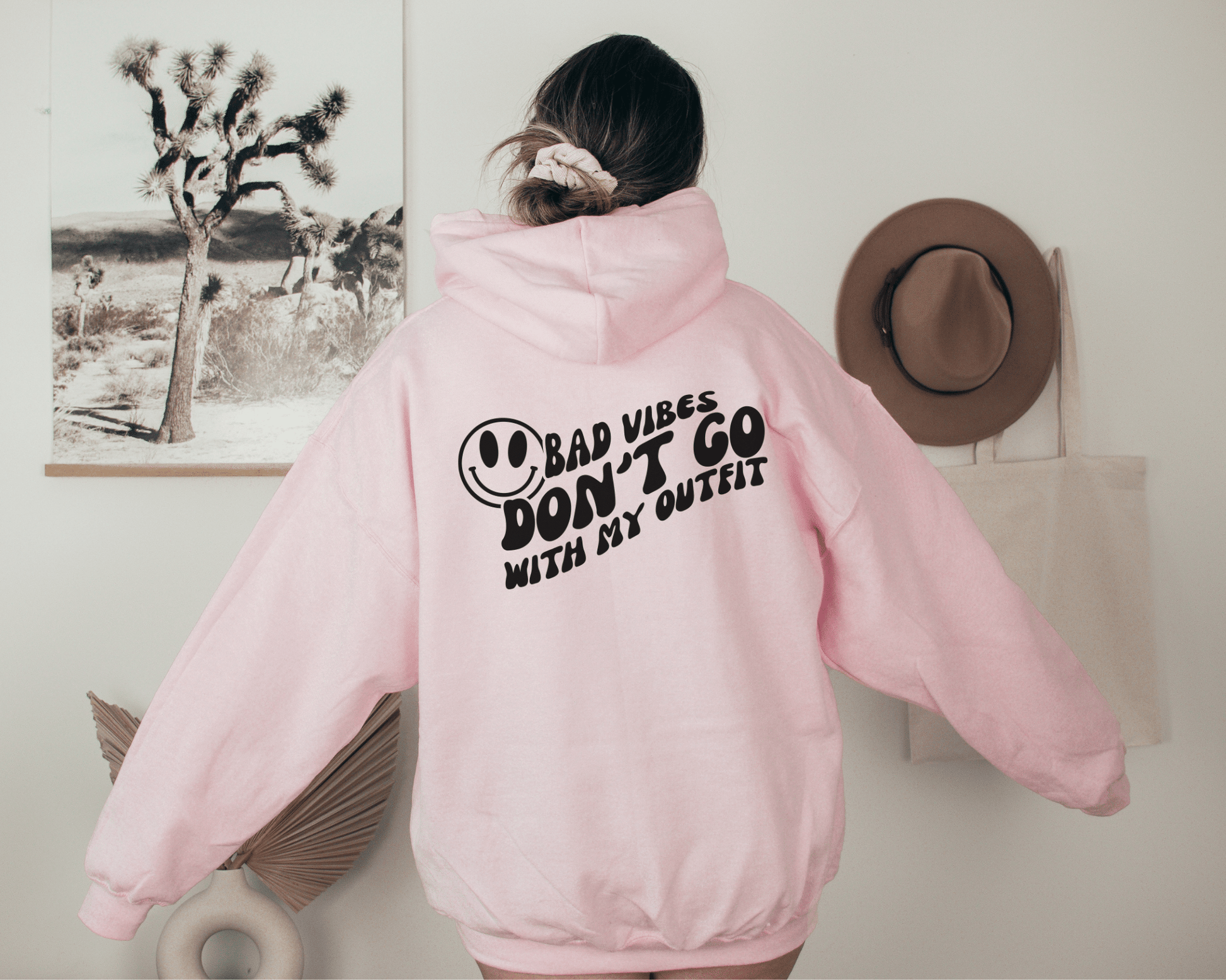 Bad Vibes Dont Go With My Outfit Hoodie – Simple Words On Tees