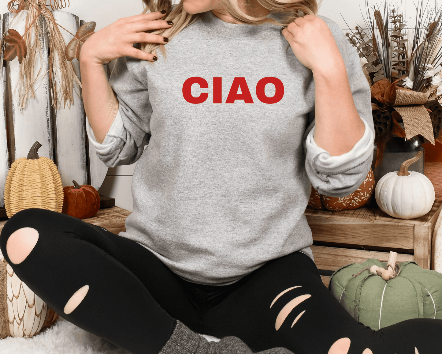 Ciao Sweatshirt in Sport Gray