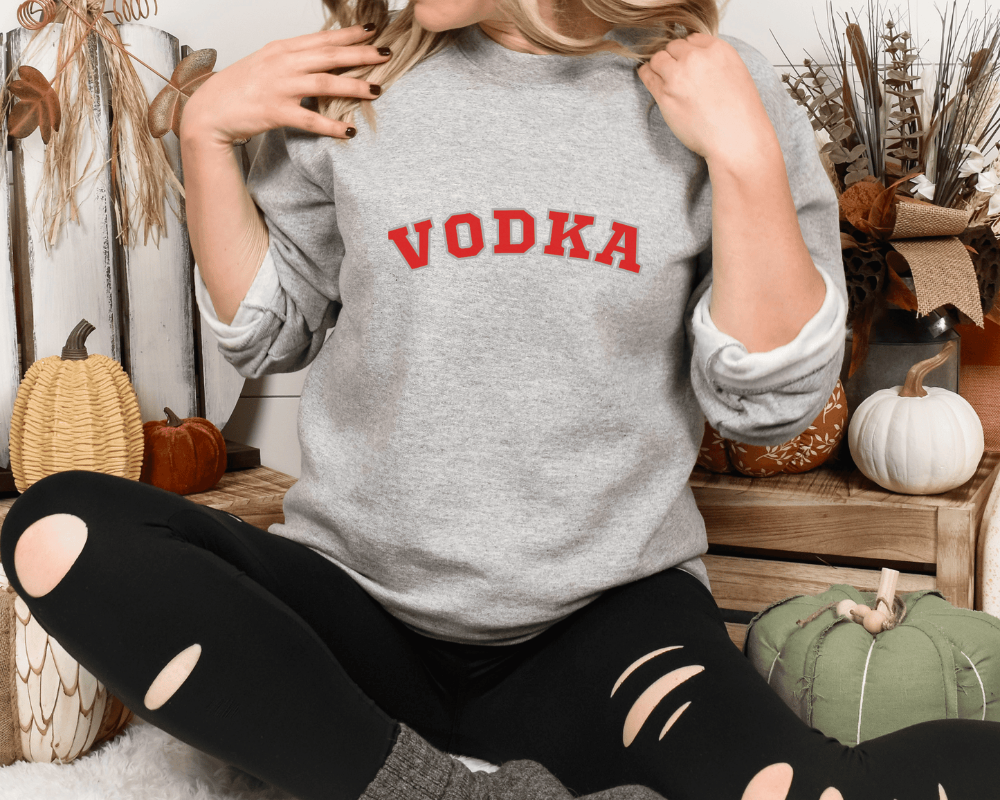 Vodka Sweatshirt in Sport Gray